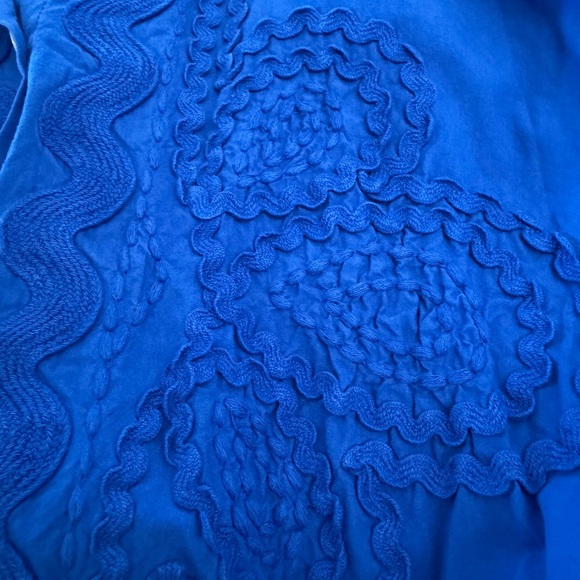 JULIET DUNN Blouson Blue Blouson Dress with Cut Out Embroidery - Picture 6 of 8